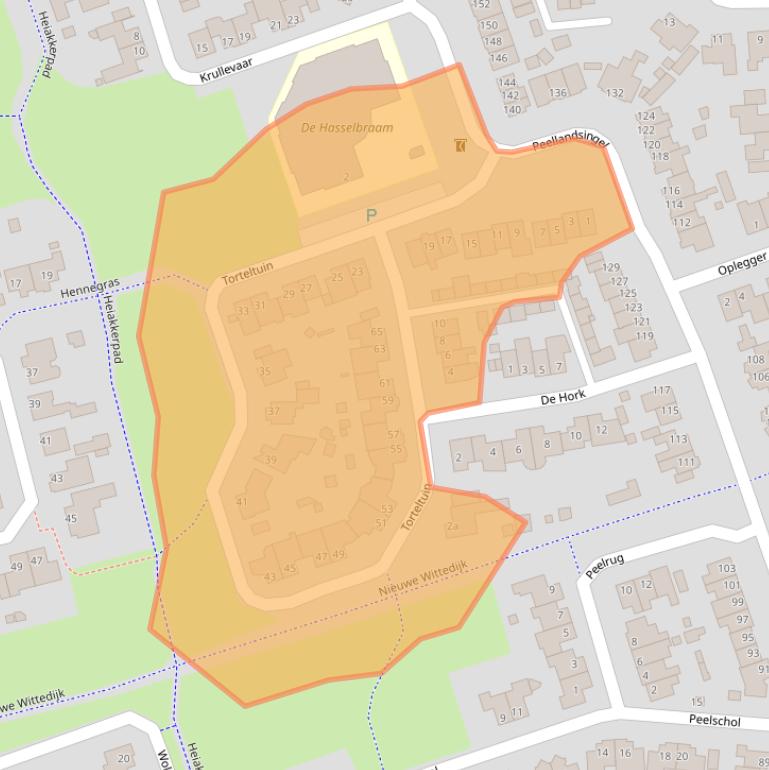 Kaart van postcodegebied 5754HA.