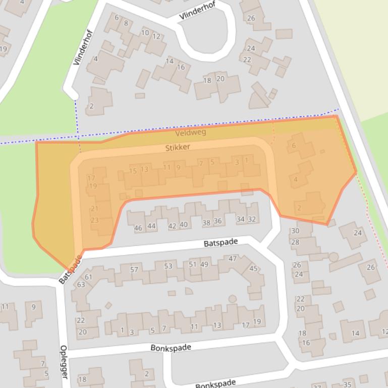 Kaart van postcodegebied 5754HL.