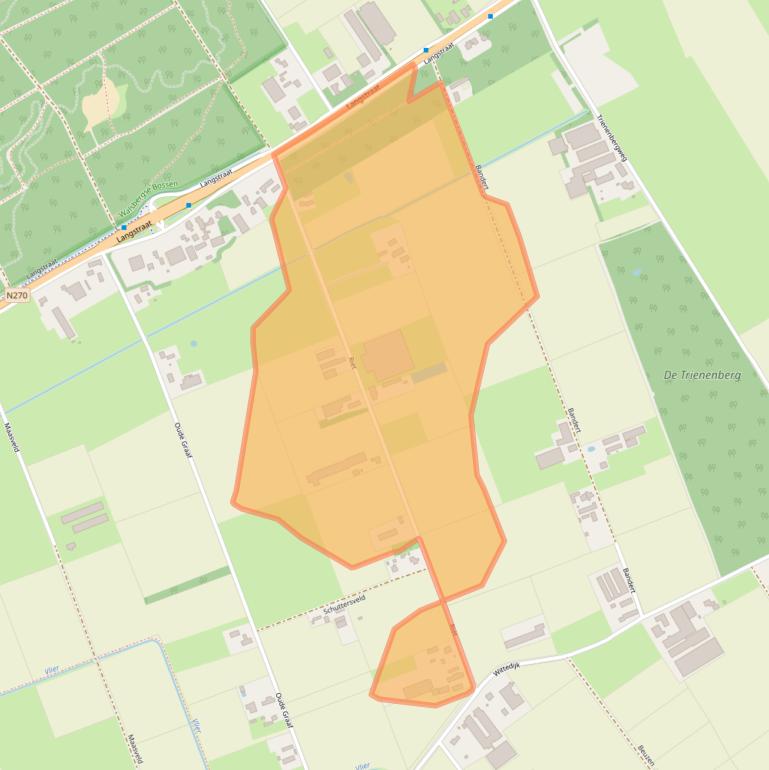 Kaart van postcodegebied 5754PG.