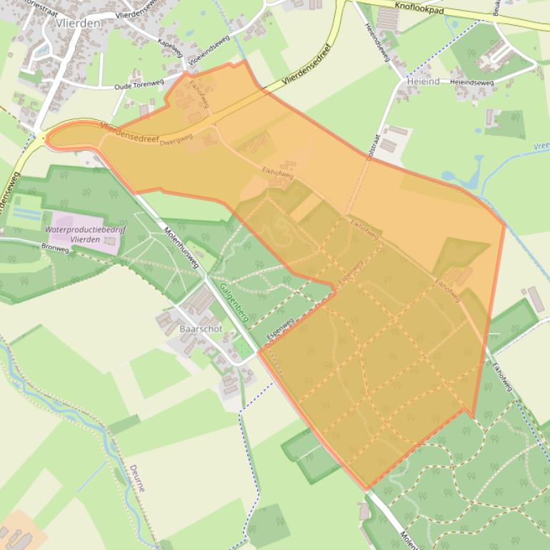 Kaart van postcodegebied 5756AH.