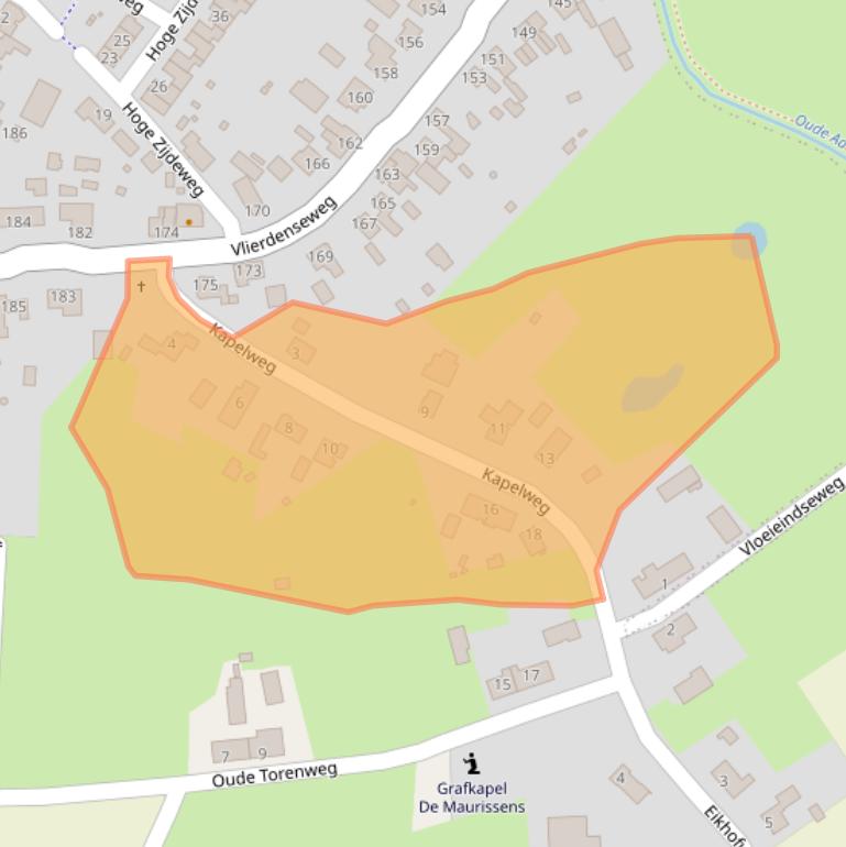 Kaart van postcodegebied 5756AJ.