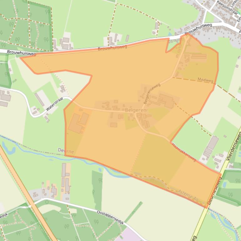 Kaart van postcodegebied 5756PP.