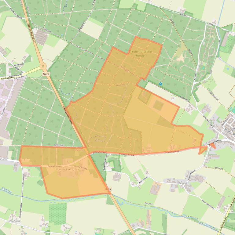 Kaart van postcodegebied 5756PR.