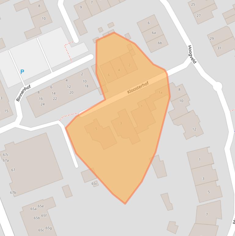 Kaart van postcodegebied 5757AH.