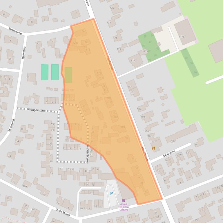 Kaart van postcodegebied 5757AR.