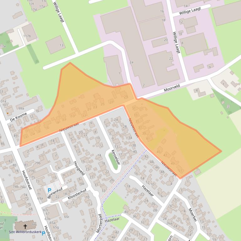 Kaart van postcodegebied 5757AS.