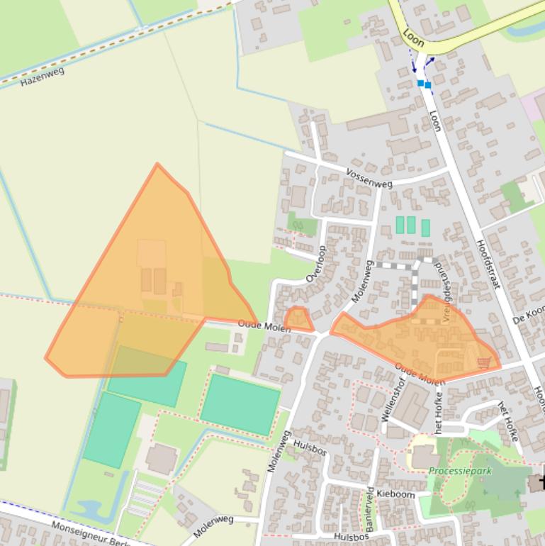 Kaart van postcodegebied 5757AZ.
