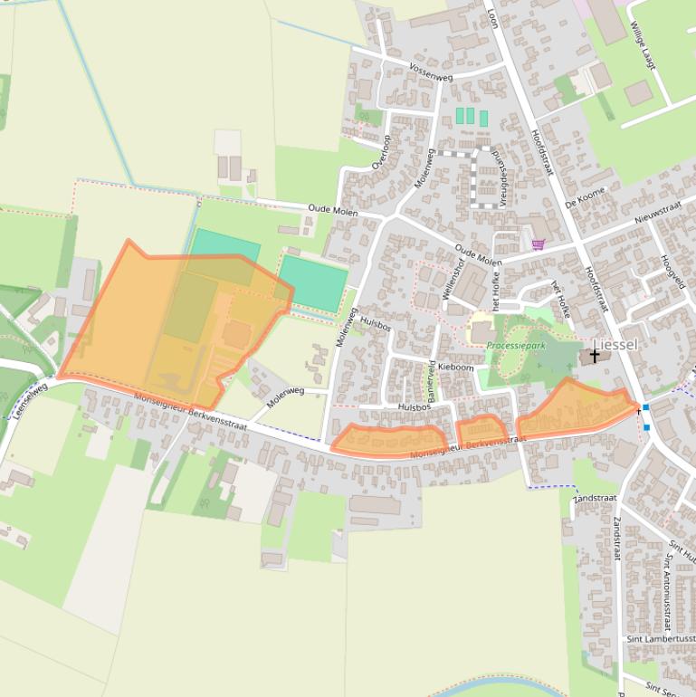 Kaart van postcodegebied 5757BK.