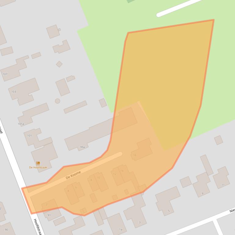 Kaart van postcodegebied 5757DW.