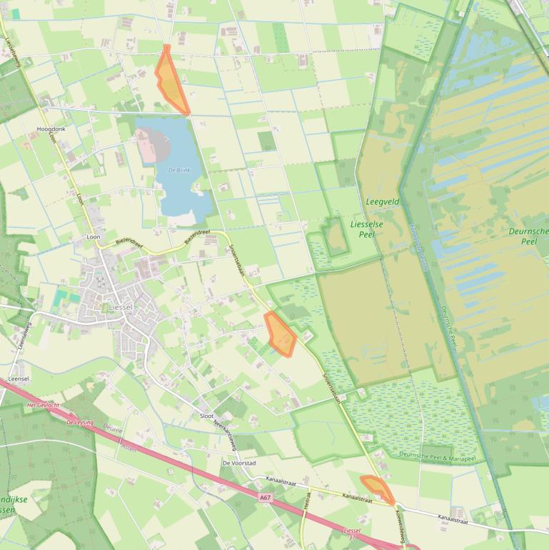 Kaart van postcodegebied 5757PA.