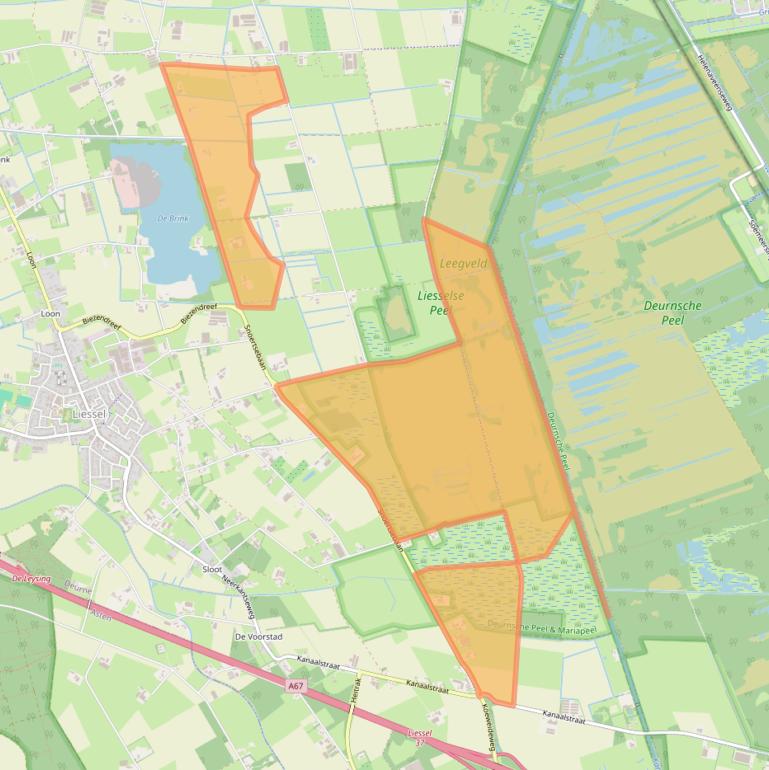 Kaart van postcodegebied 5757PB.