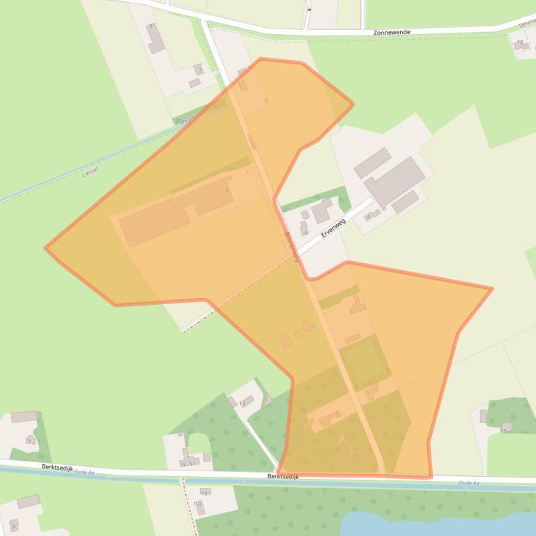 Kaart van postcodegebied 5757PD.