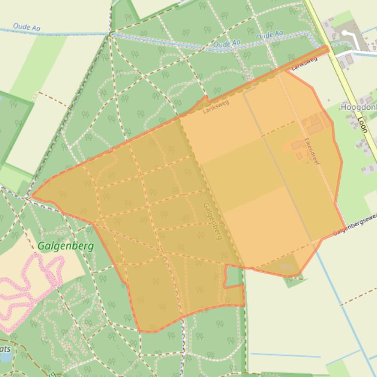 Kaart van postcodegebied 5757PK.