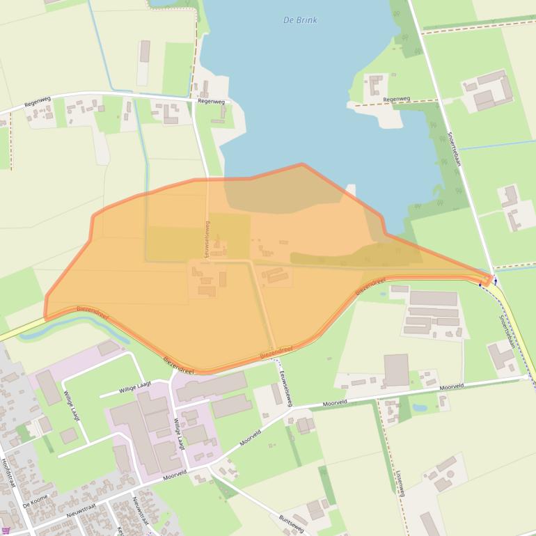 Kaart van postcodegebied 5757PM.