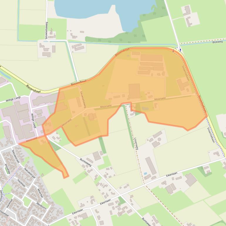 Kaart van postcodegebied 5757PN.