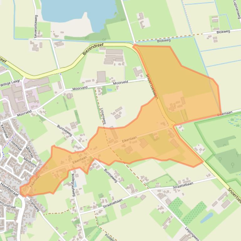 Kaart van postcodegebied 5757PS.