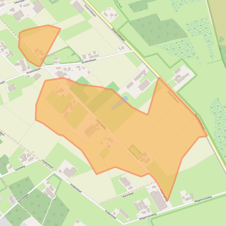 Kaart van postcodegebied 5757RA.