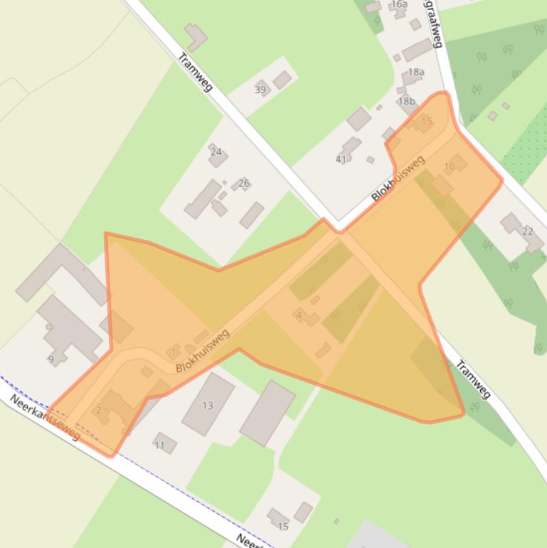 Kaart van postcodegebied 5757RG.