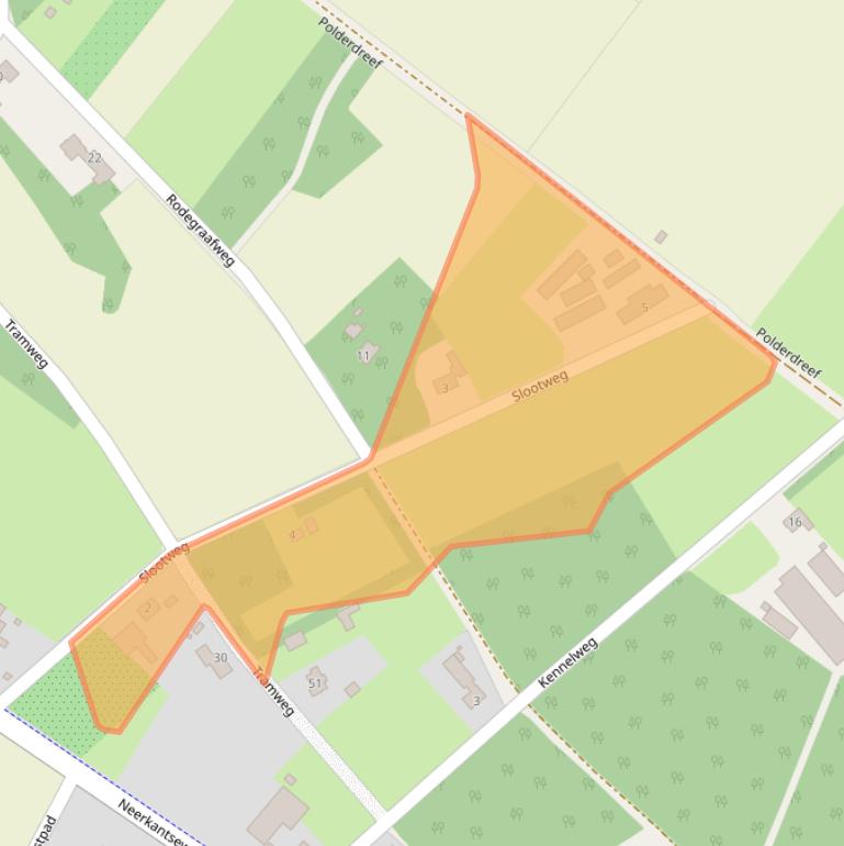 Kaart van postcodegebied 5757RH.