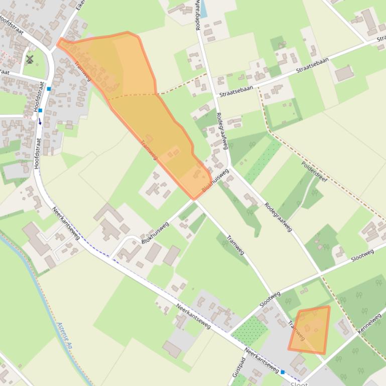 Kaart van postcodegebied 5757RK.
