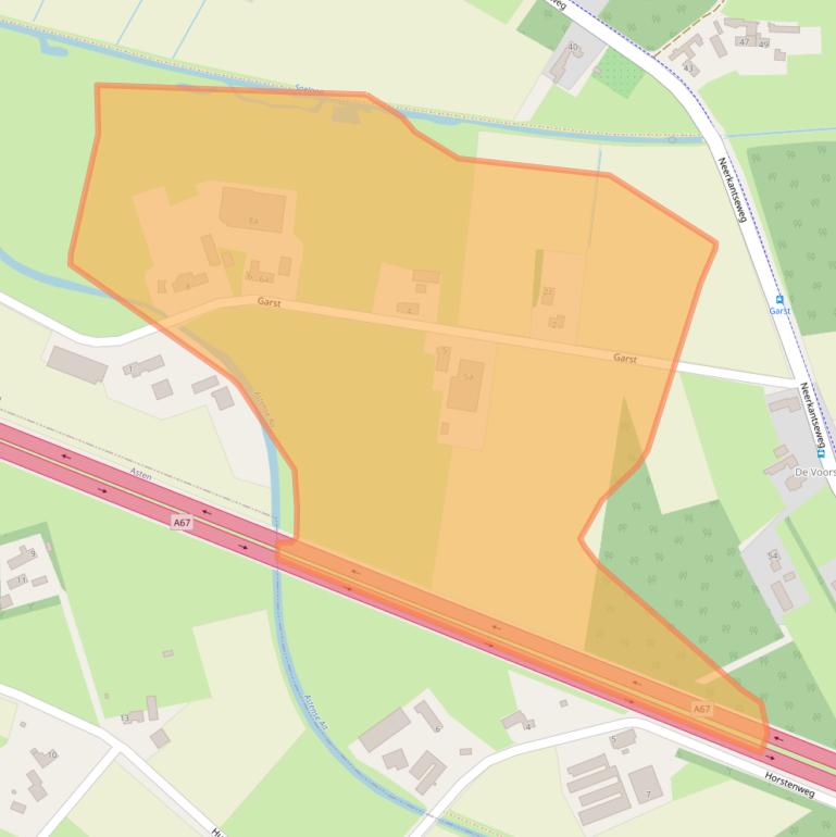 Kaart van postcodegebied 5757RN.