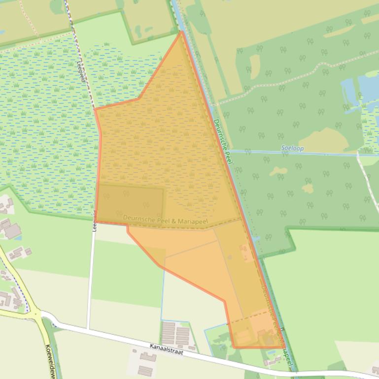 Kaart van postcodegebied 5757RS.