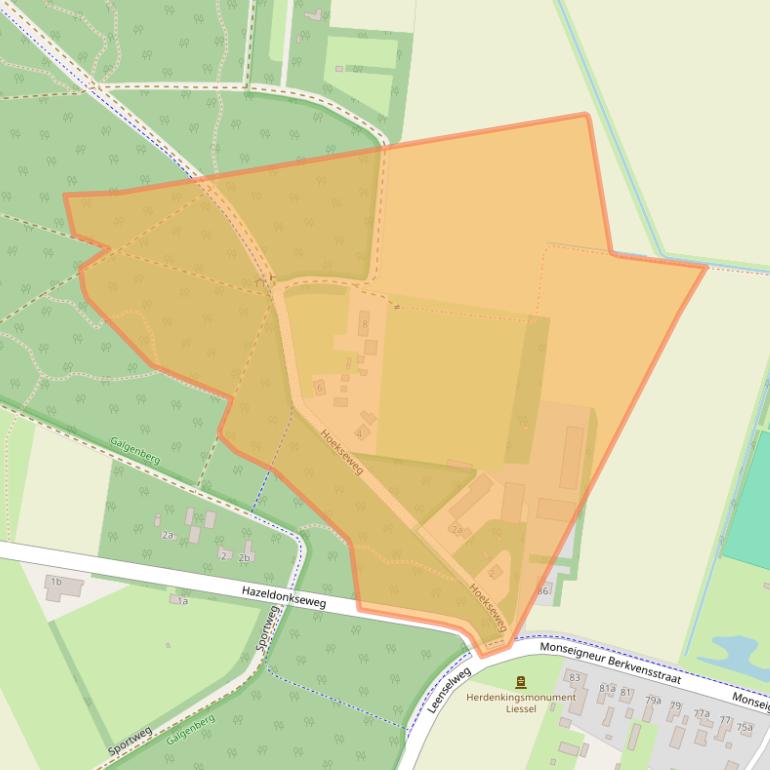 Kaart van postcodegebied 5757SK.