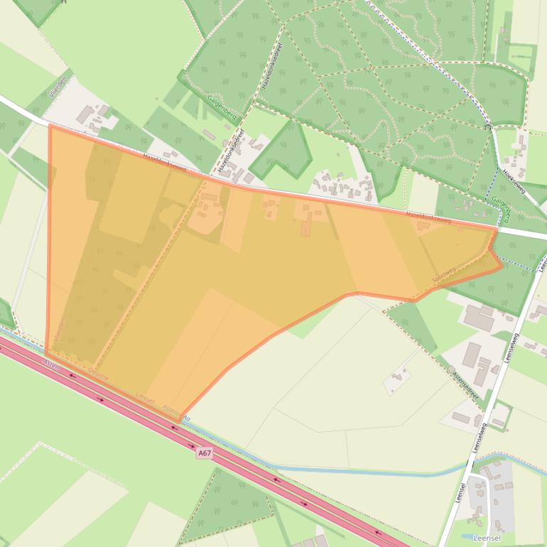Kaart van postcodegebied 5757SL.