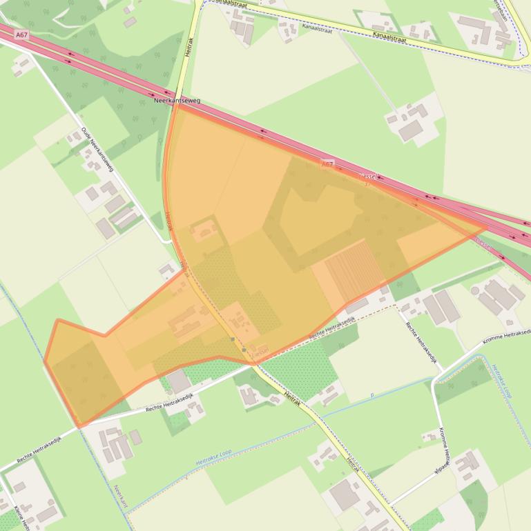 Kaart van postcodegebied 5757SP.