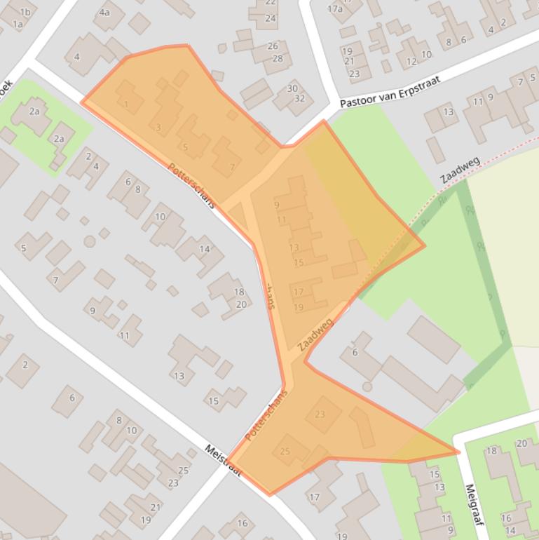 Kaart van postcodegebied 5758BB.