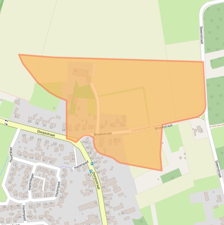 Kaart van postcodegebied 5758BG.