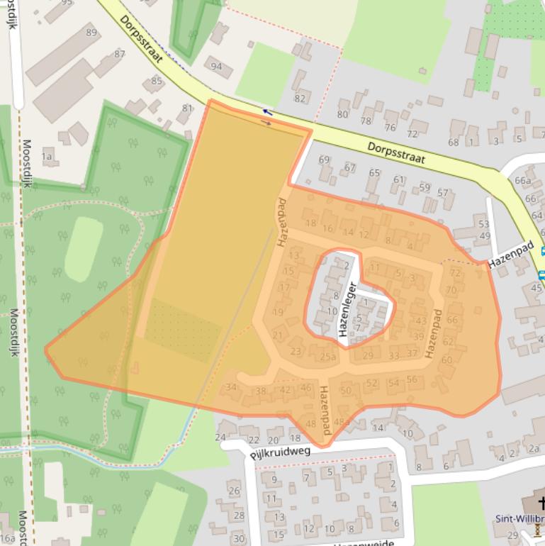 Kaart van postcodegebied 5758CA.