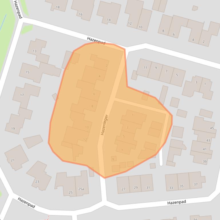 Kaart van postcodegebied 5758CB.