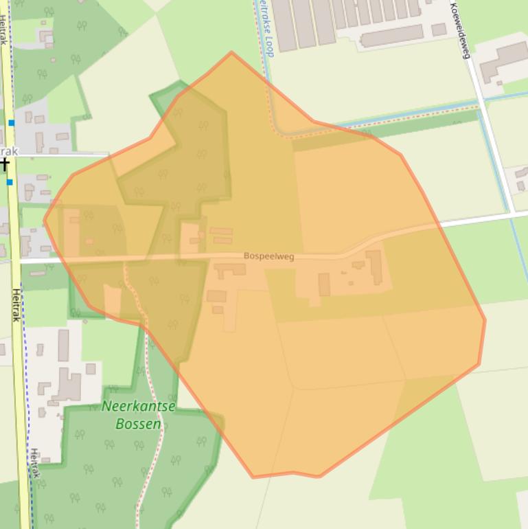 Kaart van postcodegebied 5758PK.