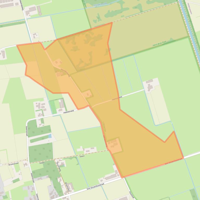 Kaart van postcodegebied 5758PM.