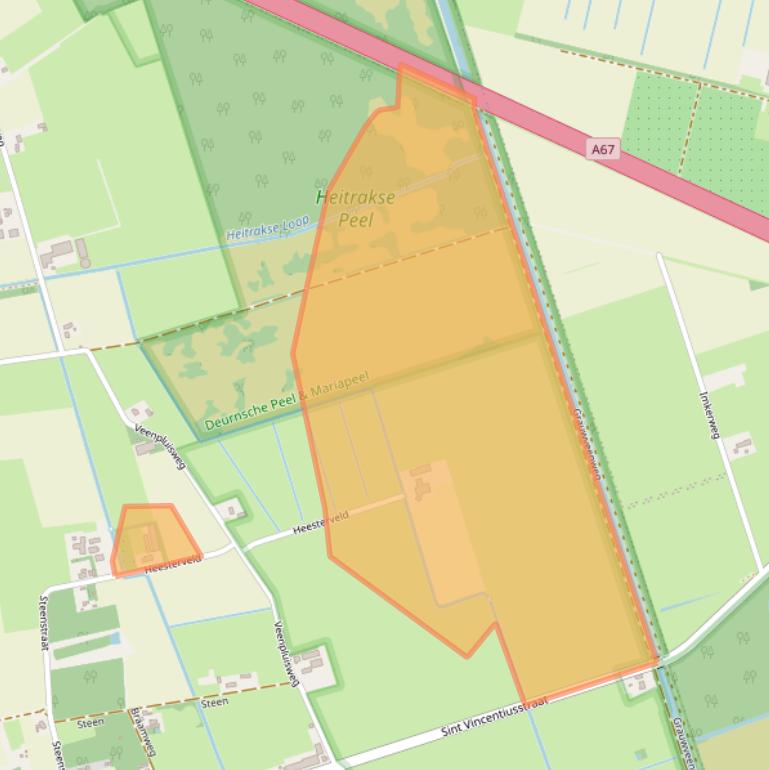 Kaart van postcodegebied 5758PN.