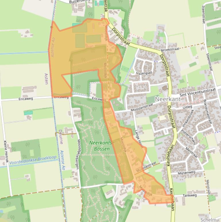 Kaart van postcodegebied 5758PV.