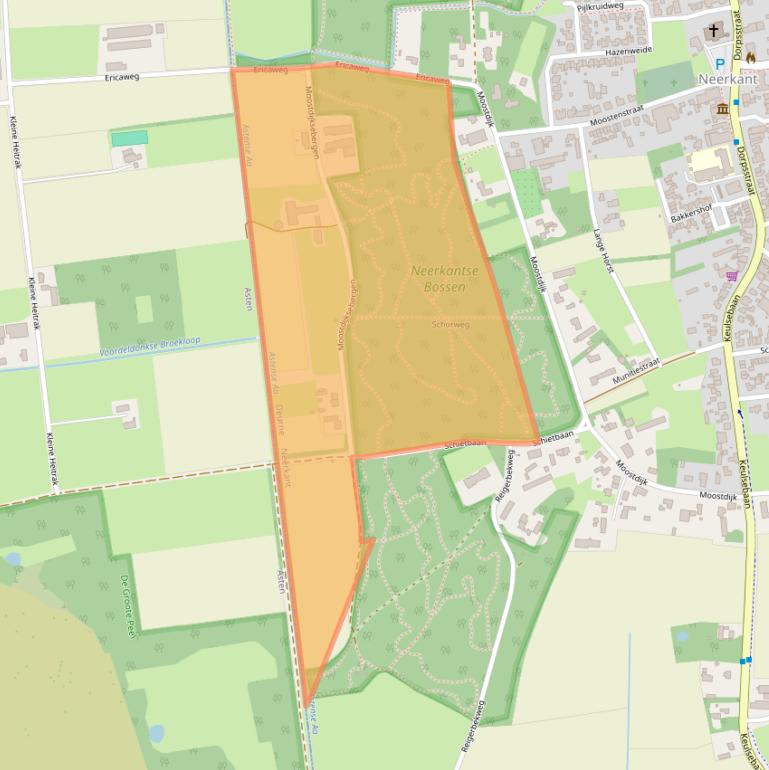 Kaart van postcodegebied 5758PX.