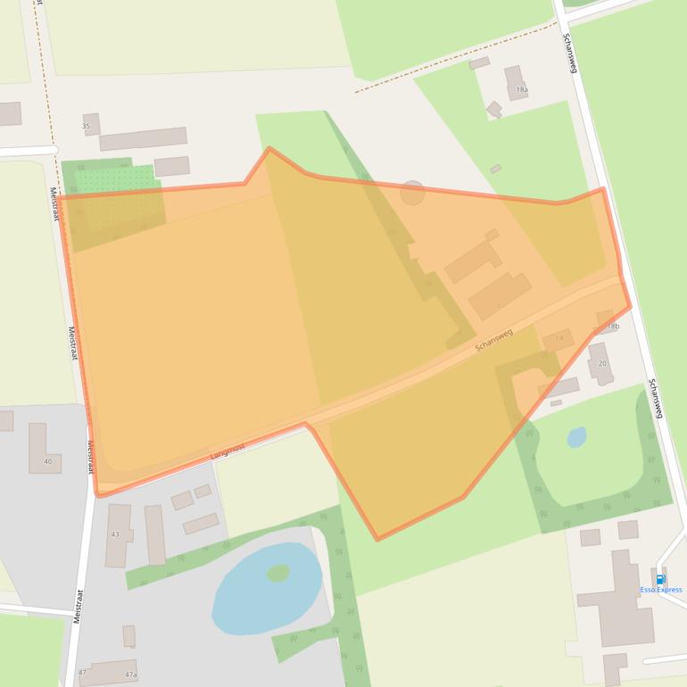 Kaart van postcodegebied 5758RE.