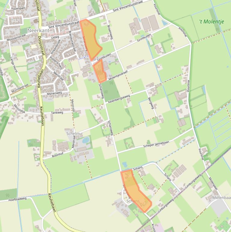 Kaart van postcodegebied 5758RG.