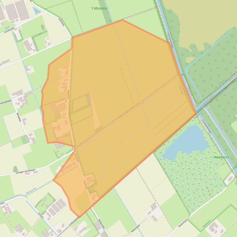 Kaart van postcodegebied 5758RN.