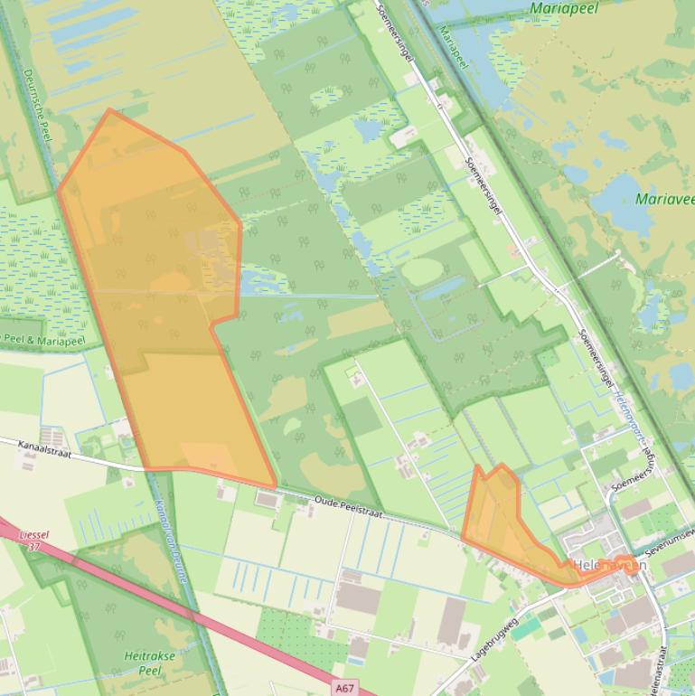 Kaart van postcodegebied 5759PC.