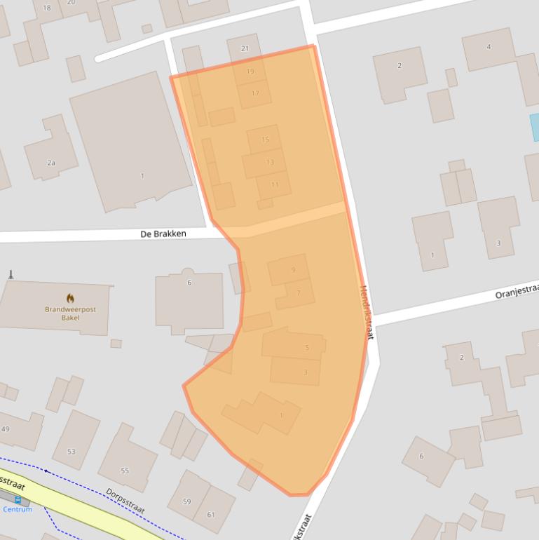 Kaart van postcodegebied 5761AA.