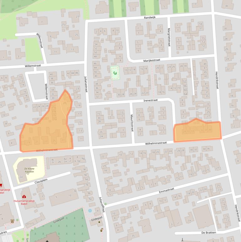 Kaart van postcodegebied 5761AM.