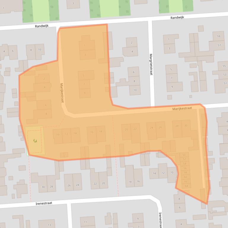 Kaart van postcodegebied 5761AX.