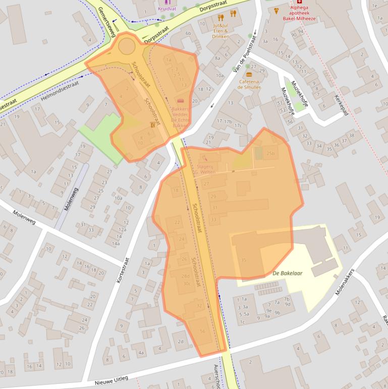 Kaart van postcodegebied 5761BV.