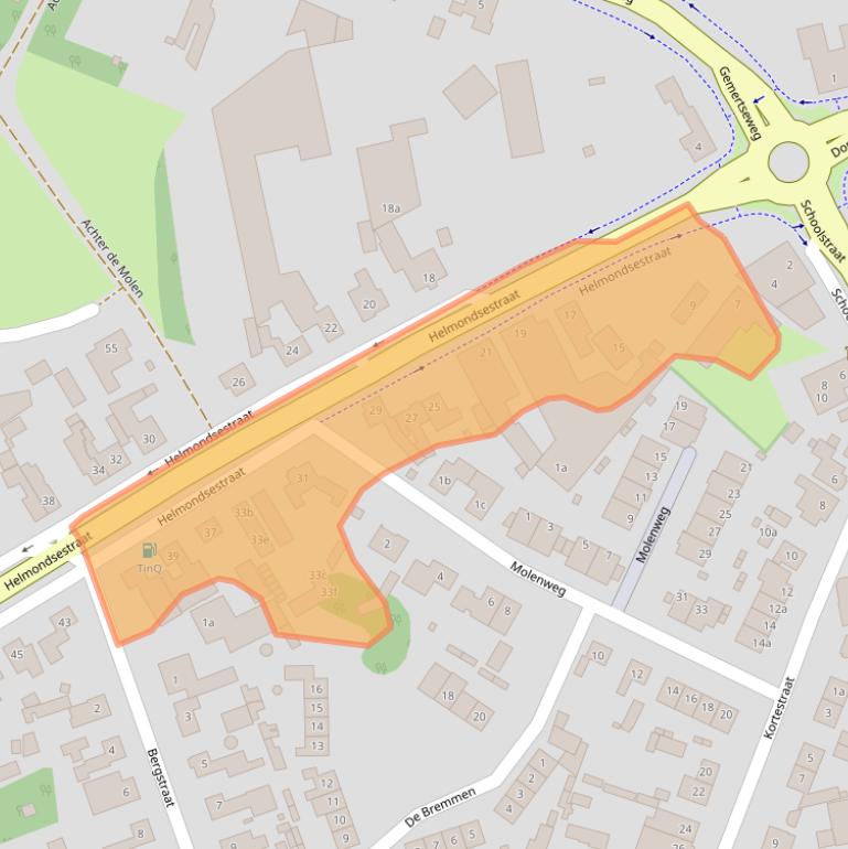 Kaart van postcodegebied 5761CP.