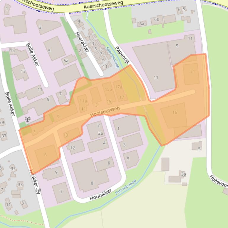 Kaart van postcodegebied 5761DC.