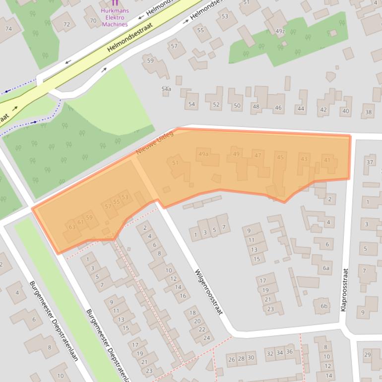 Kaart van postcodegebied 5761EC.