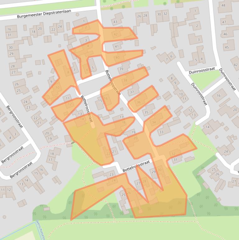 Kaart van postcodegebied 5761GC.